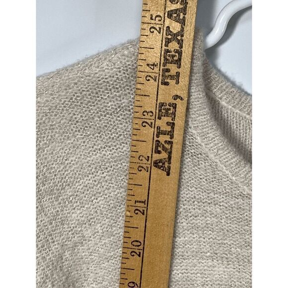 Design 365 Crew Neck Fringe Sleeve Sweater Over Sized Size Small - Picture 7 of 8